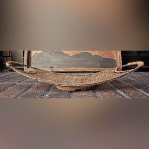 Mid-Century Modern Wire Mesh Canoe Tray